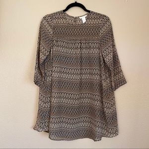 NWOT 3/4 Sleeve Multi Print Dress